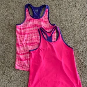 pink athletic tank tops